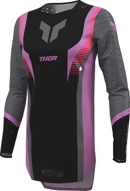 THOR Women's Sportmode Velocity Jersey - Black/Orchid (Part No. 2911-0330)