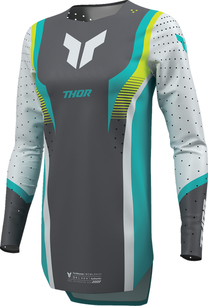 THOR Women's Sportmode Velocity Jersey - Gray/Aqua, Part Number 2911-0335