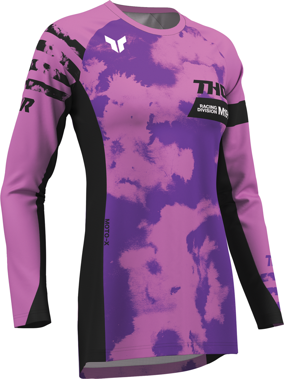 THOR Women's Launchmode Bleach Jersey - Black/Orchid, Part No. 2911-0341