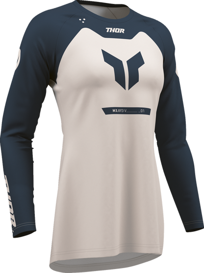 THOR Women's Ridemode Menace Jersey - Midnight/Dust, Size Large (Part #2911-0386)