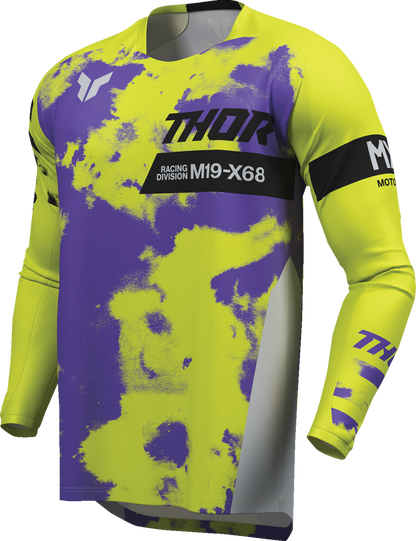 THOR Youth Launchmode Bleach Jersey - Gray/Acid, Part Number 2912-2578