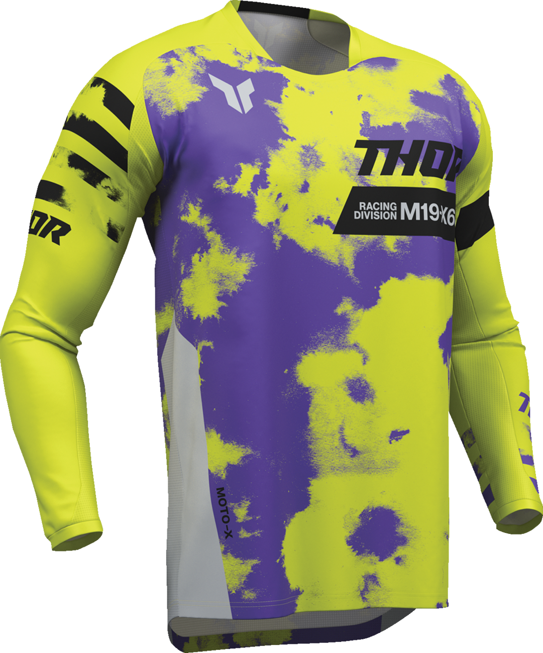 THOR Youth Launchmode Bleach Jersey - Gray/Acid, XL (Part Number 2912-2583)