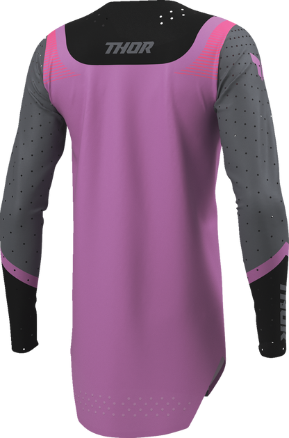 THOR Women's Sportmode Velocity Jersey - Black/Orchid Large (Part No. 2911-0333)