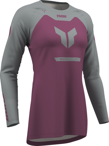 THOR Women's Ridemode Menace Jersey - Purple/Gray, Part Number 2911-0378