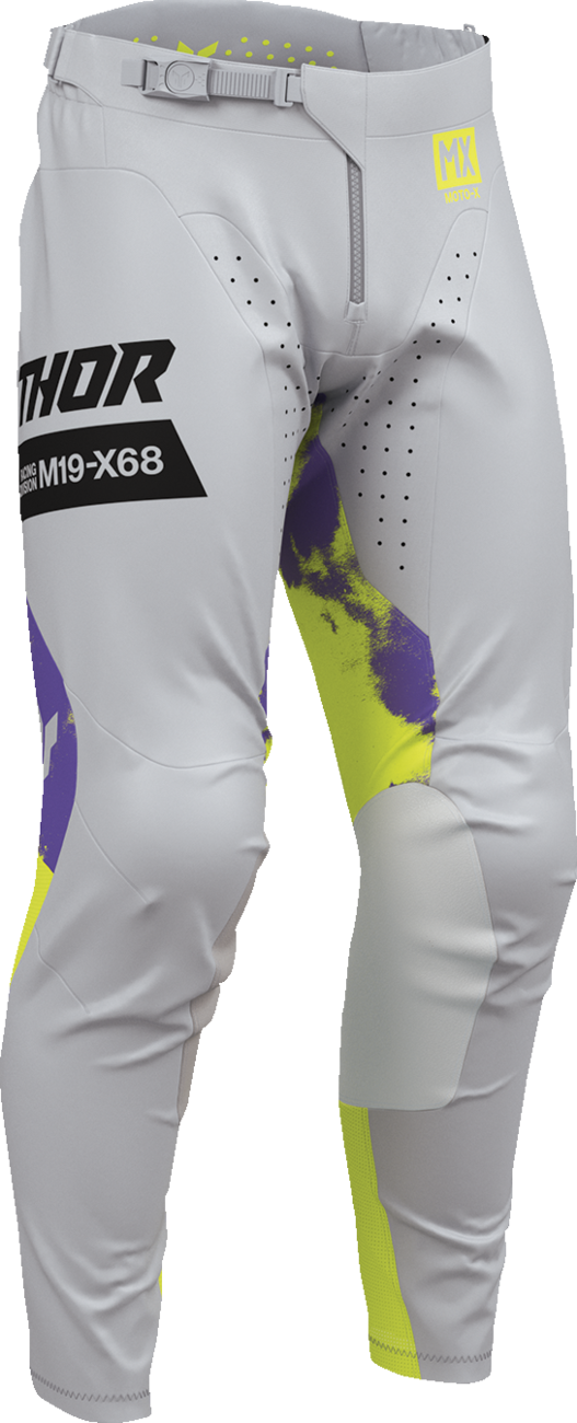 THOR Launchmode Bleach Pants - Gray/Acid US 36 by THOR, Part Number 2901-12325