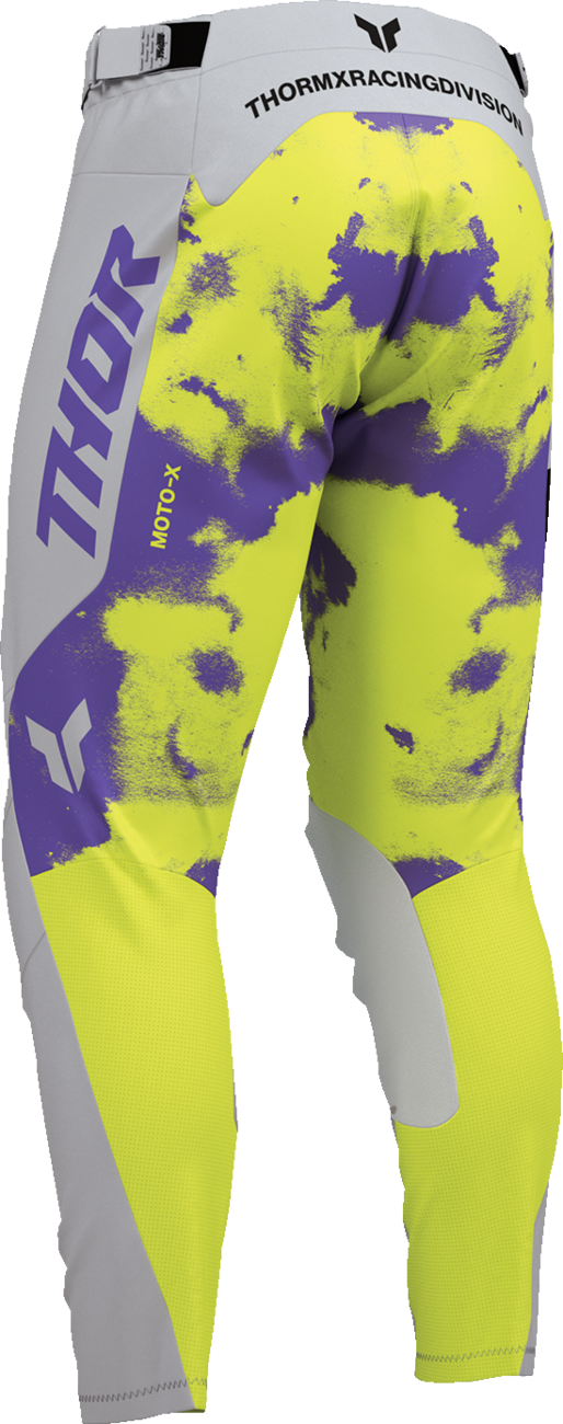 THOR Launchmode Bleach Pants - Gray/Acid US 36 by THOR, Part Number 2901-12325