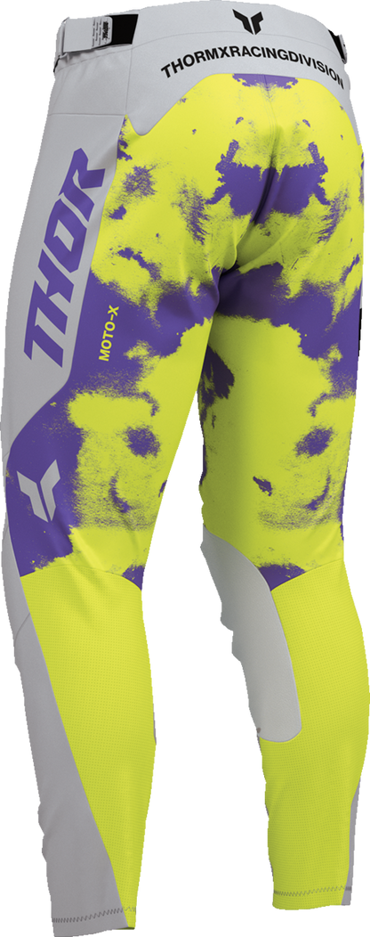 THOR Launchmode Bleach Pants - Gray/Acid US 36 by THOR, Part Number 2901-12325
