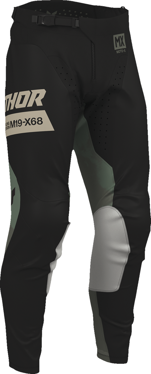 THOR Launchmode Bleach Pants - Black and Camo, US 38, Part Number 2901-12335