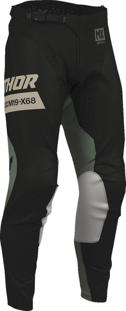 THOR Launchmode Bleach Pants - Black and Camo, US 38, Part Number 2901-12335