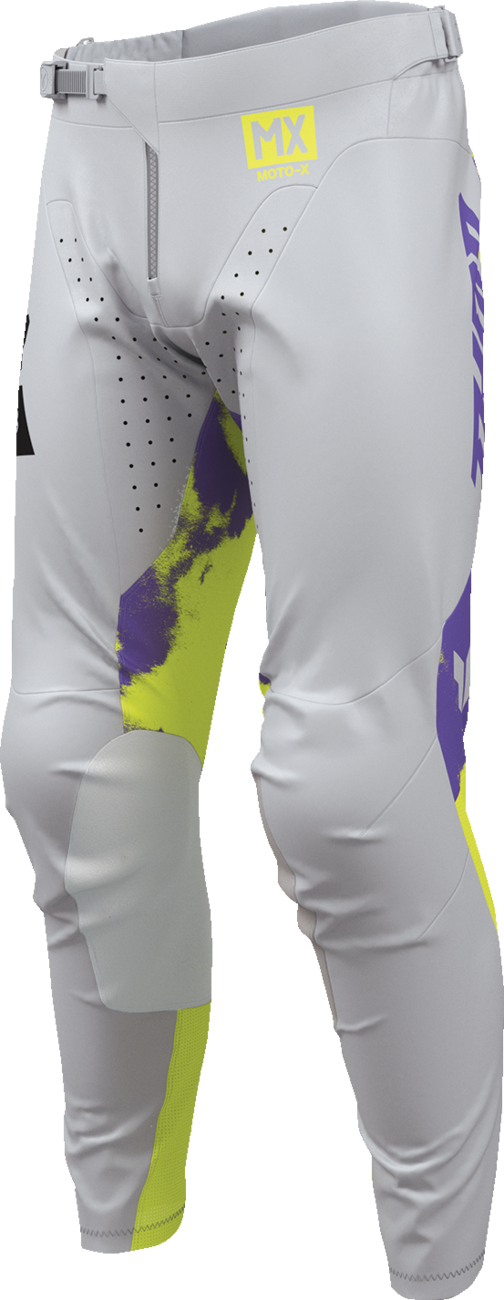 THOR Launchmode Bleach Pants - Gray/Acid US 36 by THOR, Part Number 2901-12325