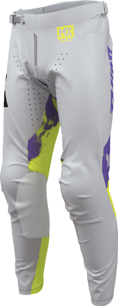 THOR Launchmode Bleach Pants - Gray/Acid US 36 by THOR, Part Number 2901-12325
