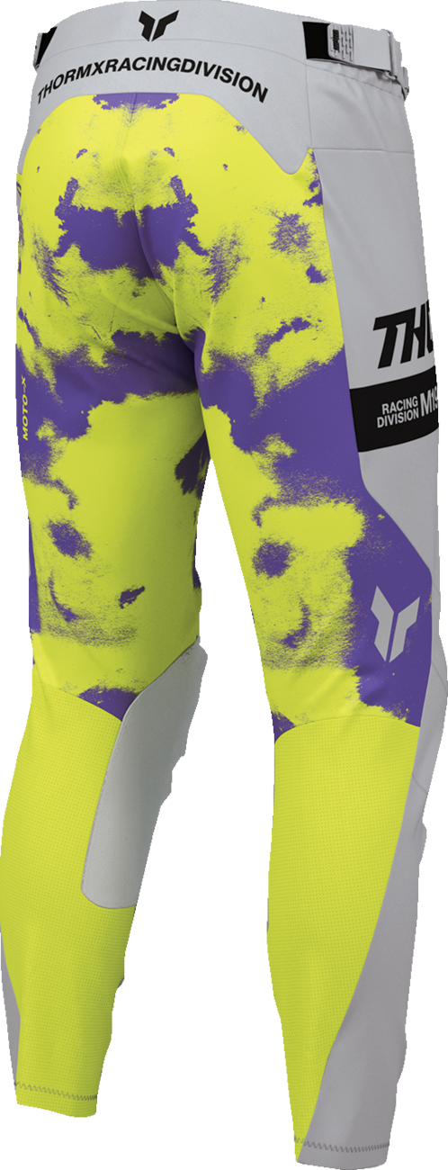 THOR Launchmode Bleach Pants - Gray/Acid US 36 by THOR, Part Number 2901-12325