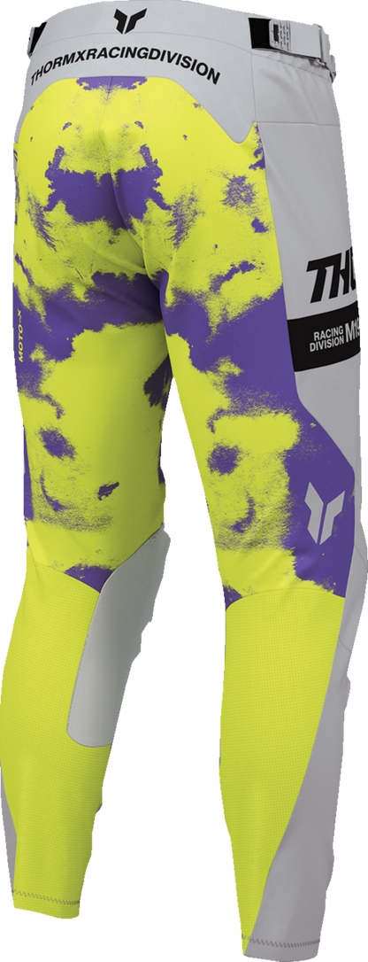 THOR Launchmode Bleach Pants - Gray/Acid US 36 by THOR, Part Number 2901-12325