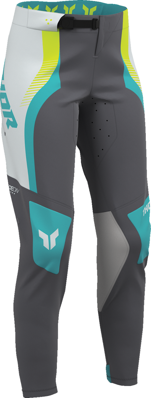 THOR Women's Sportmode Velocity Pants - Gray/Aqua, Part Number 2902-0413