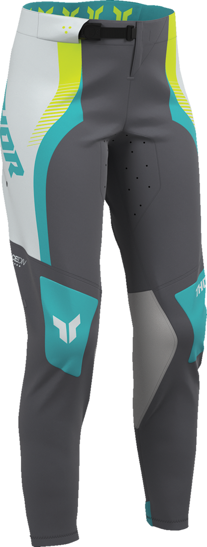 THOR Women's Sportmode Velocity Pants - Gray/Aqua, Part Number 2902-0413