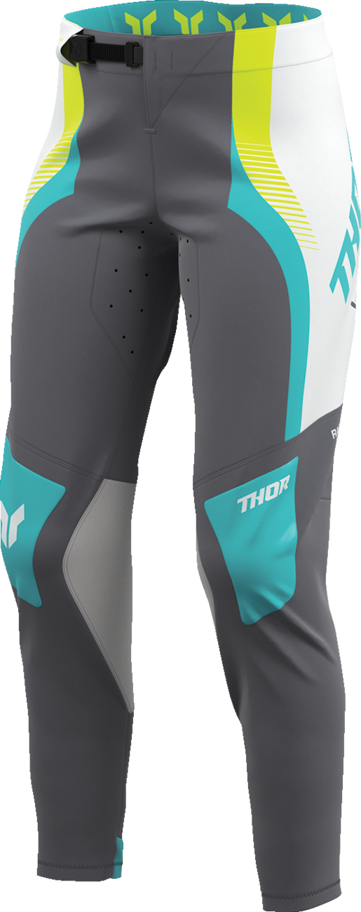 THOR Women's Sportmode Velocity Pants - Gray/Aqua, Part Number 2902-0413
