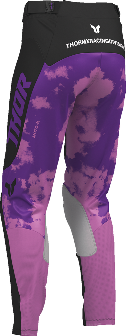 THOR Women's Launchmode Bleach Pants - Black and Orchid, US 11/12 - Part Number 2902-0429