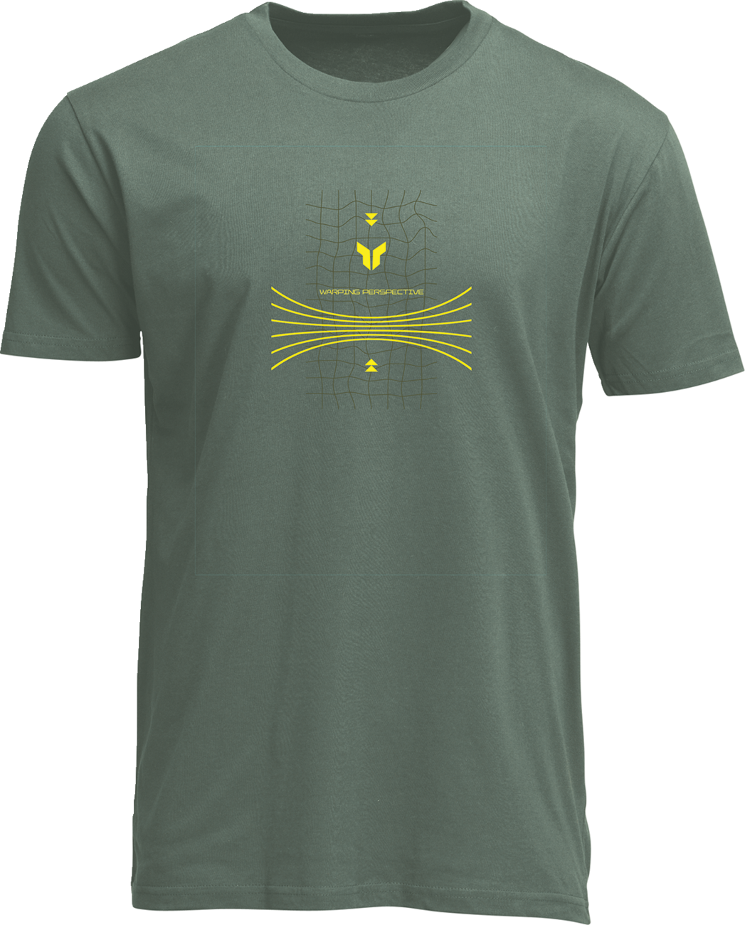 THOR Warp T-Shirt - Olive - Large, 100% Cotton with Screen Printed Graphics