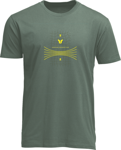 THOR Warp T-Shirt - Olive - Large, 100% Cotton with Screen Printed Graphics