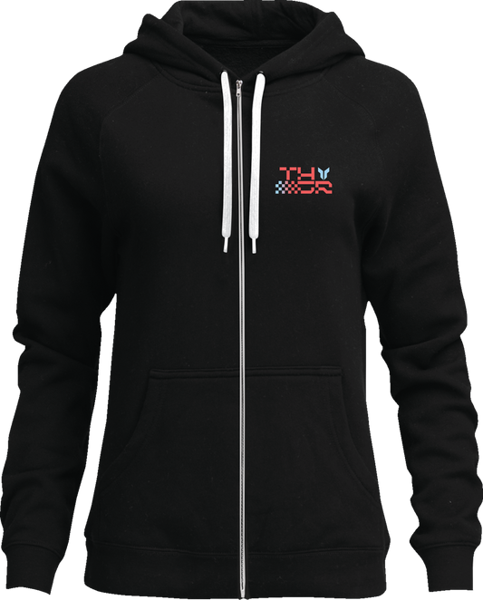 THOR Women's Vantage Zip-Up Hoodie - Black - Small (Part Number 3051-1253)