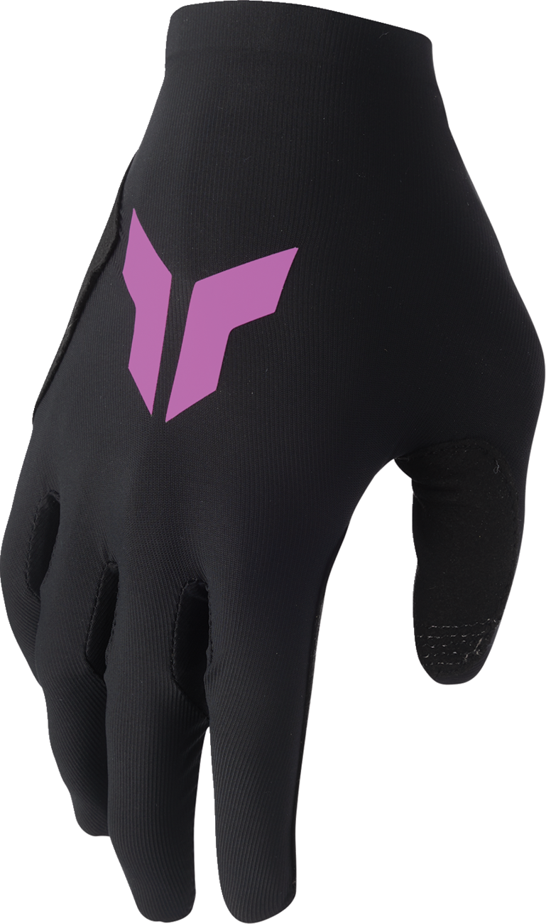 THOR Women's Sportmode Iconic Gloves - Black/Orchid (Part No. 3331-0287, Size XL)