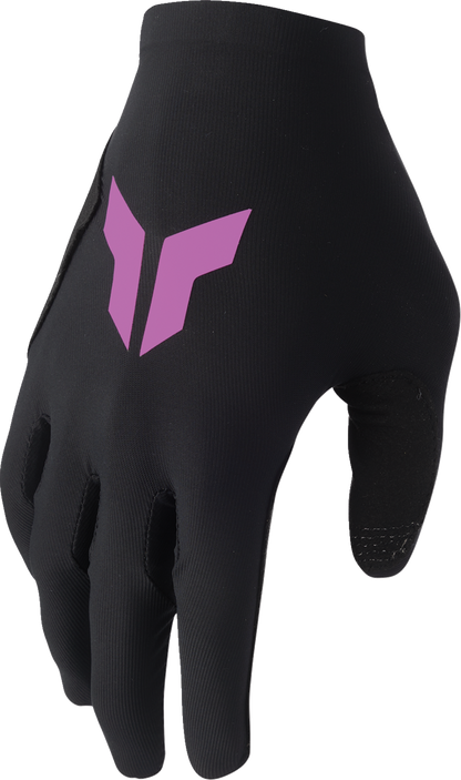 THOR Women's Sportmode Iconic Gloves - Black/Orchid (Part No. 3331-0287, Size XL)