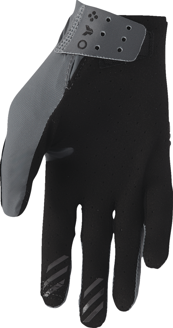THOR Sportmode Vented Iconic Gloves – Charcoal, Medium (Part No. 3330-8297)