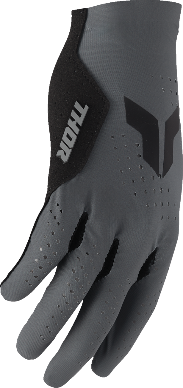 THOR Sportmode Vented Iconic Gloves – Charcoal, Medium (Part No. 3330-8297)