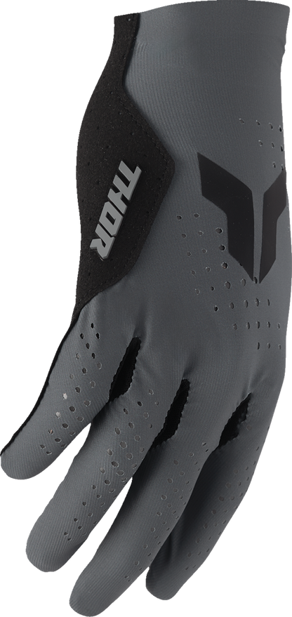 THOR Sportmode Vented Iconic Gloves – Charcoal, Medium (Part No. 3330-8297)