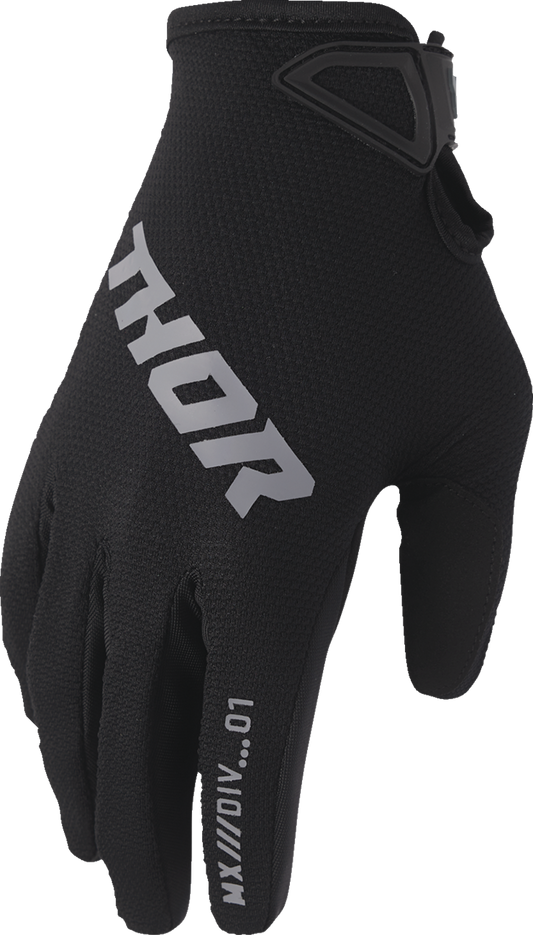 THOR Youth Ridemode Static Gloves - Black, Large (Part No. 3332-1925)