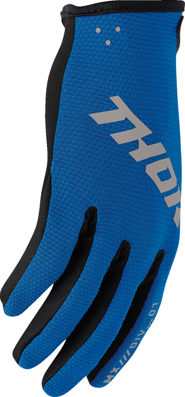 THOR Youth Ridemode Static Gloves - Blue, Medium (Part No. 3332-1932)