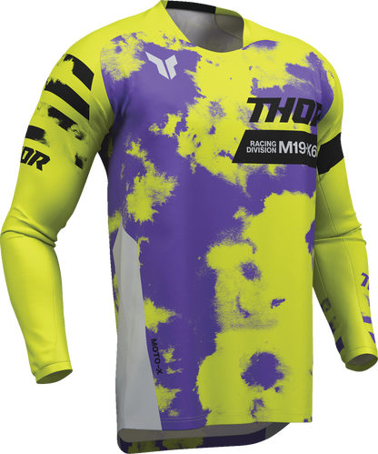 THOR Launchmode Bleach Jersey - Gray/Acid, Part Number 2910-8400