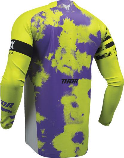 THOR Launchmode Bleach Jersey - Gray/Acid, Part Number 2910-8400