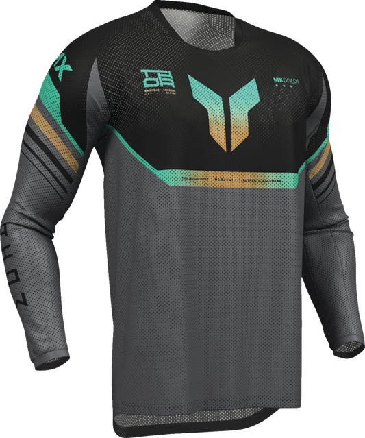 THOR Launchmode Air Raptor Jersey Black/Charcoal Medium (Part Number 2910-8431)