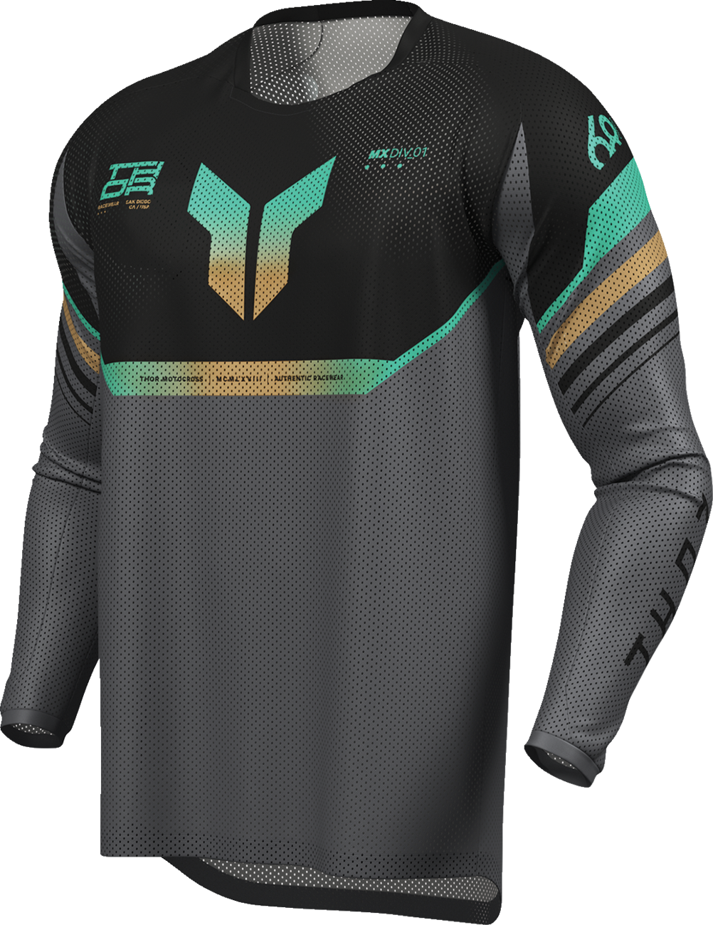 THOR Launchmode Air Raptor Jersey Black/Charcoal Medium (Part Number 2910-8431)
