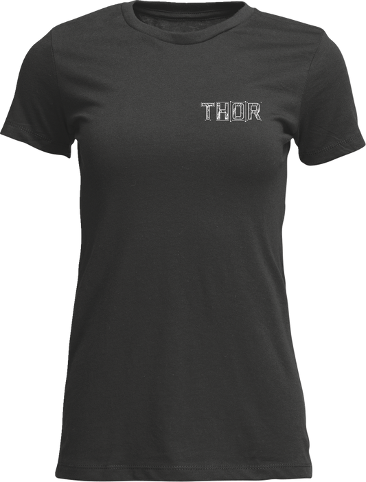 THOR Women's Blueprint T-Shirt - Charcoal - Large by THOR (Part #3031-4324)