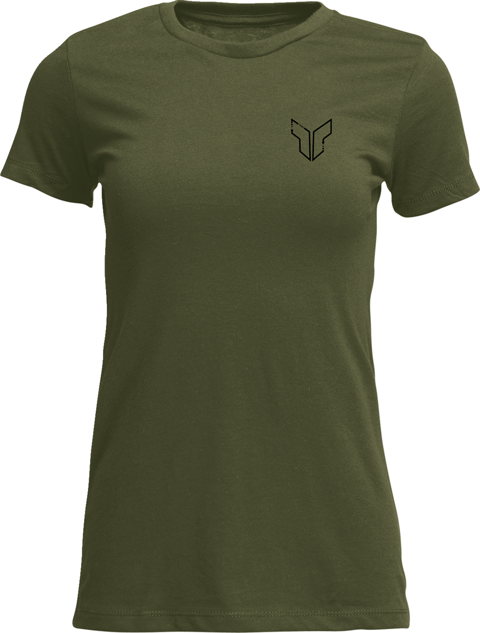 THOR Women's Patched Up T-Shirt - Military Green, Size Large - Part Number 3031-4336