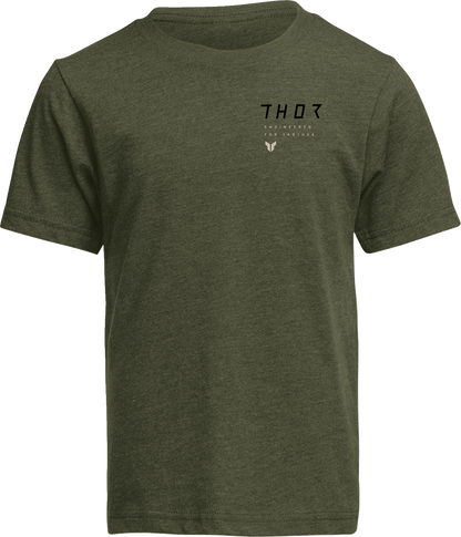 THOR Youth Stamp T-Shirt - Olive - Small - Part Number 3032-3912