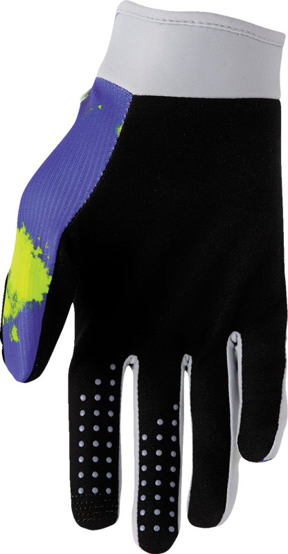 THOR Launchmode Bleach Gloves - Gray/Acid, XS - Part 3330-8319