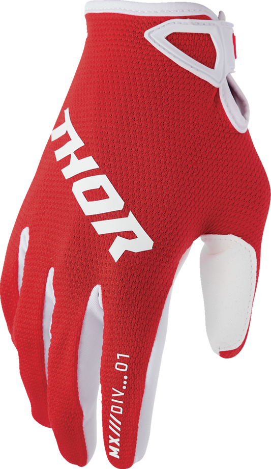 THOR Youth Ridemode Static Gloves - Red Large - Part Number 3332-1929