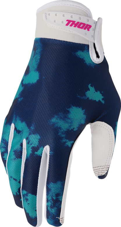 THOR Launchmode Bleach Gloves - White/Aqua, 2XL, Model 3330-8330