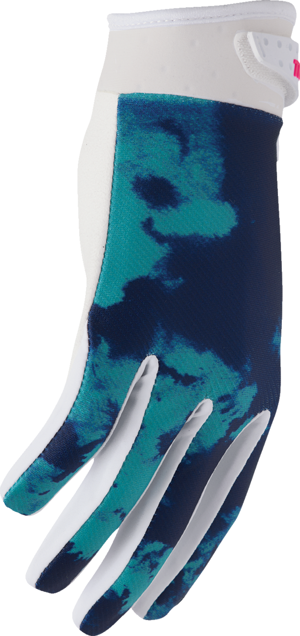 THOR Launchmode Bleach Gloves - White/Aqua, 2XL, Model 3330-8330