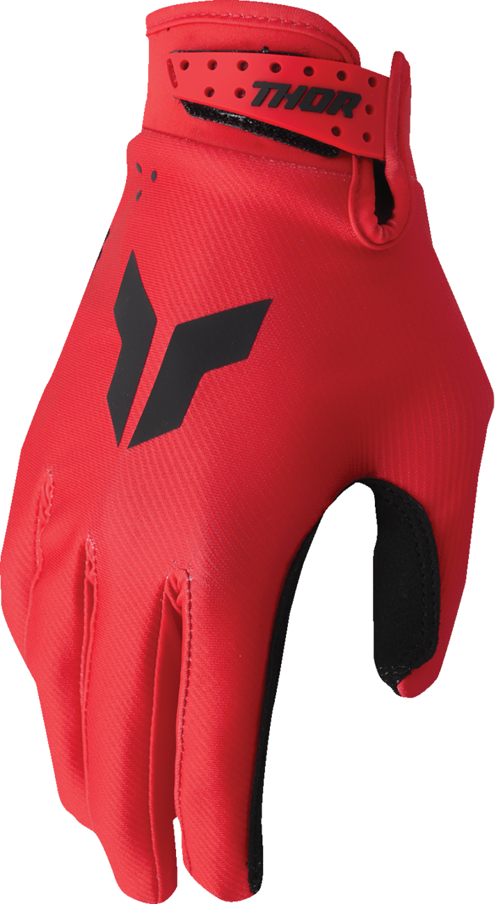 THOR Youth Launchmode Split Gloves - Red, Size XS - Part Number 3332-1944
