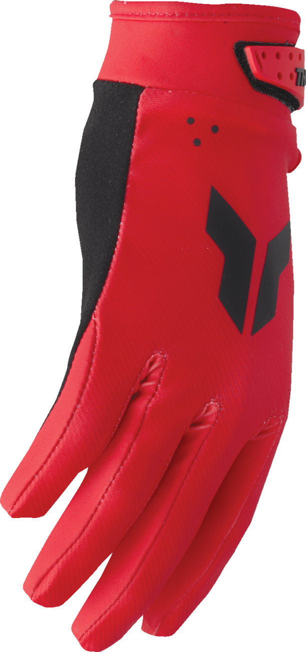 THOR Youth Launchmode Split Gloves - Red, Size XS - Part Number 3332-1944