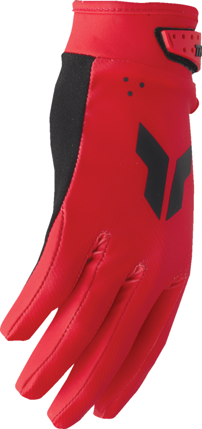 THOR Youth Launchmode Split Gloves - Red, Size XS - Part Number 3332-1944