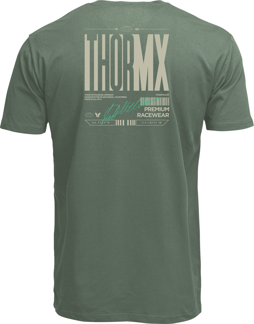 THOR Signature T-Shirt - Olive - Medium by THOR, Part Number 3030-25133