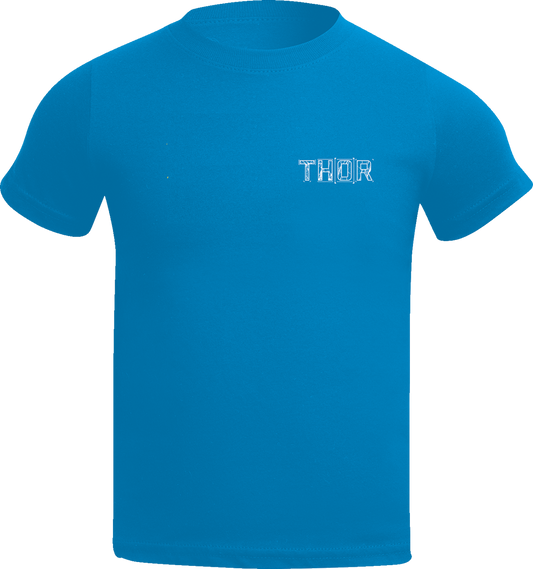 THOR Toddler Blueprint T-Shirt - Cobalt, 3T - 100% Cotton with Graphic Back Print