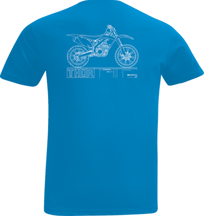 THOR Toddler Blueprint T-Shirt - Cobalt, Part Number 3032-3870