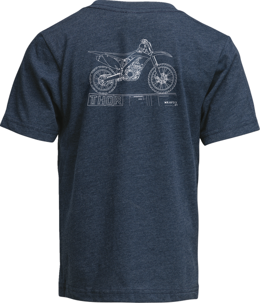 THOR Youth Blueprint T-Shirt - Navy, Part Number 3032-3871