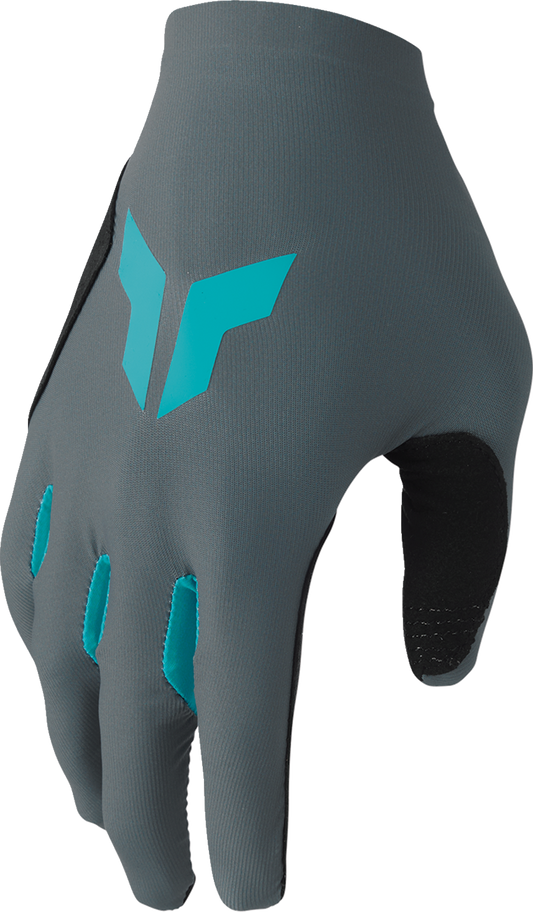 THOR Women's Sportmode Iconic Gloves - Gray/Aqua, Size Small - Part Number 3331-0280